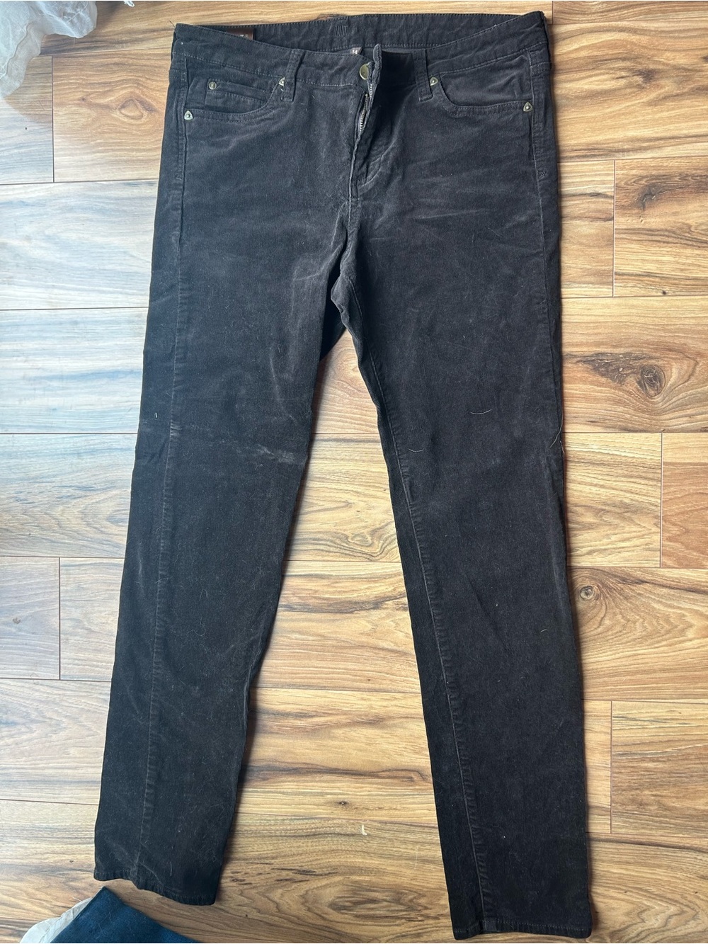 Kut from the Kloth Black Straight Leg Corduroy Pants